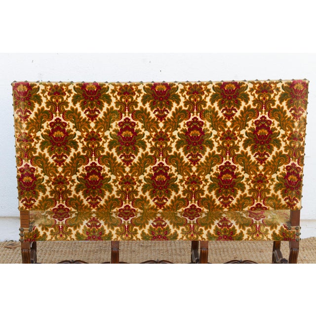 Antique French Carved Walnut Mouton Settee For Sale - Image 13 of 14