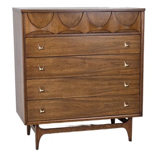 1950s Broyhill Brasilia Highboy Dresser, Attributed For Sale