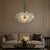 Metal Aloadecor 27'' Modern Glam Cluster Chandelier 6 Lights Pendant With Hand Blown Textured Glass Globes and Chrome Finish For Sale - Image 7 of 8