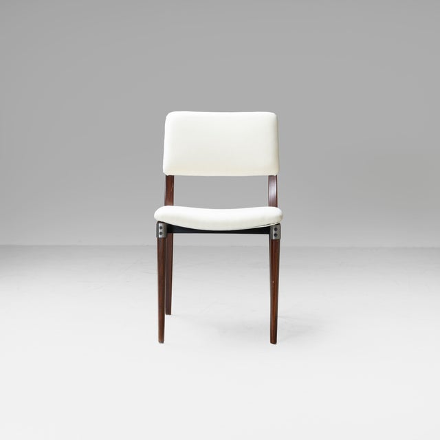 Model S82 Chairs in White Mohair by Eugenio Gerli for Tecno, 1960s, Set of 4 For Sale - Image 3 of 17