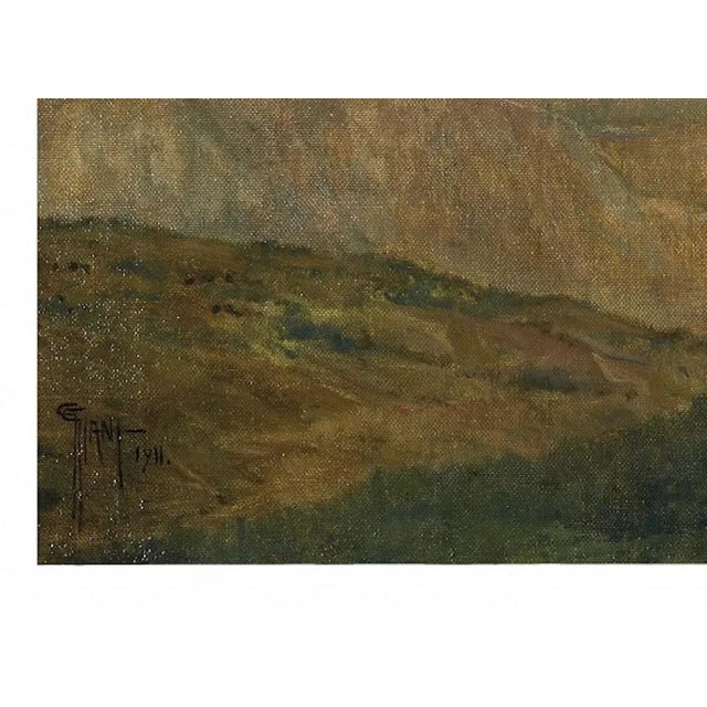 Original Oil on Canvas by Giovanni Giani, realized by the artist in 1911. Signed and date lower left "G. Giani 1911". Very...