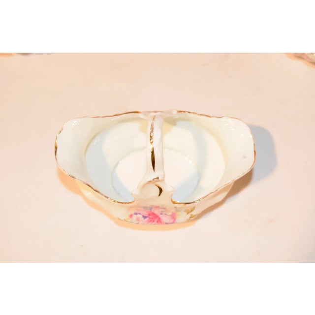 Victorian German Porcelain Basket and Bowls For Sale - Image 3 of 7