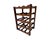 Wood Vintage Mid Century Modern Solid Walnut Wine Rack 15 Bottle For Sale - Image 7 of 8
