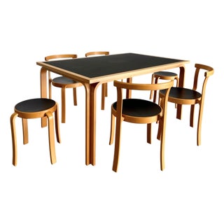 Vintage Rud Thygesen and Johnny Sørensen for Magnus Olesen 8000 Series Dining Set, 7pcs For Sale