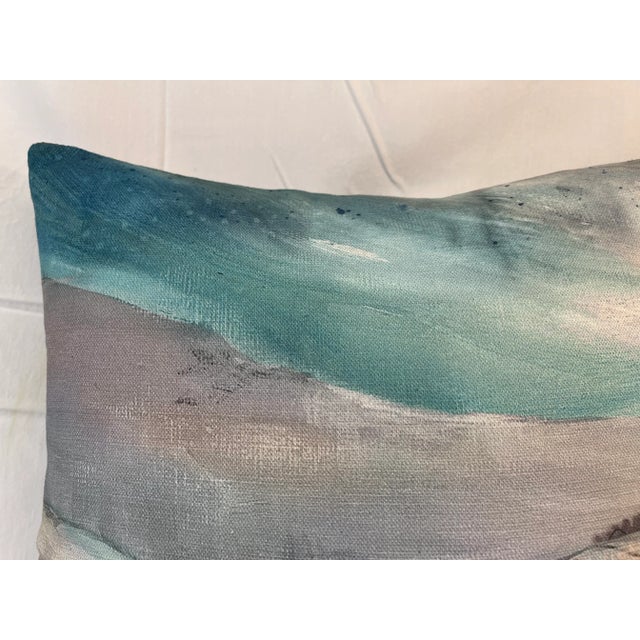 Cream 16" Square Decorative Toss Pillow Embellished With a Flock of Grazing Sheep Under the Moon - Made in the U K For Sale - Image 8 of 12