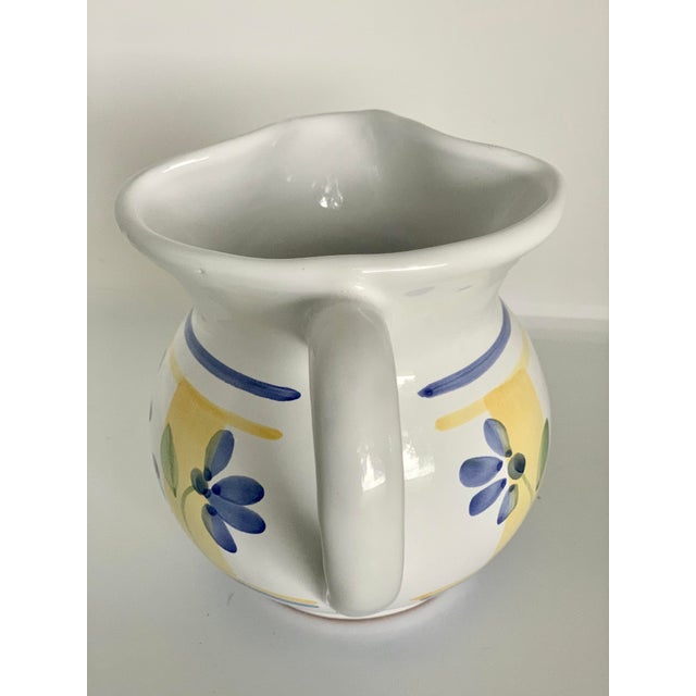 Italian Early 21st Century 'Zafferano' by Caleca, Petite Hand-Painted Pottery Pitcher For Sale In San Antonio - Image 6 of 10