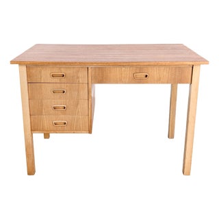 Mid-Century Modern Desk in Teak and Oak For Sale