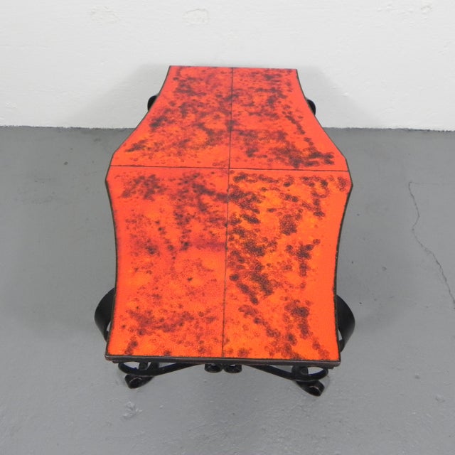 Vintage Coffee Table with Tiles and Steel Frame, 1960s For Sale - Image 10 of 18