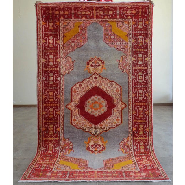 Early 20th Century Antique Turkish Rug - 3'7" X 6'3" For Sale - Image 12 of 14