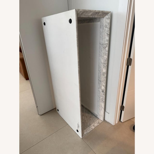 Stone Williams Sonoma Pierre White Marble Coffee Table (56") For Sale - Image 7 of 9