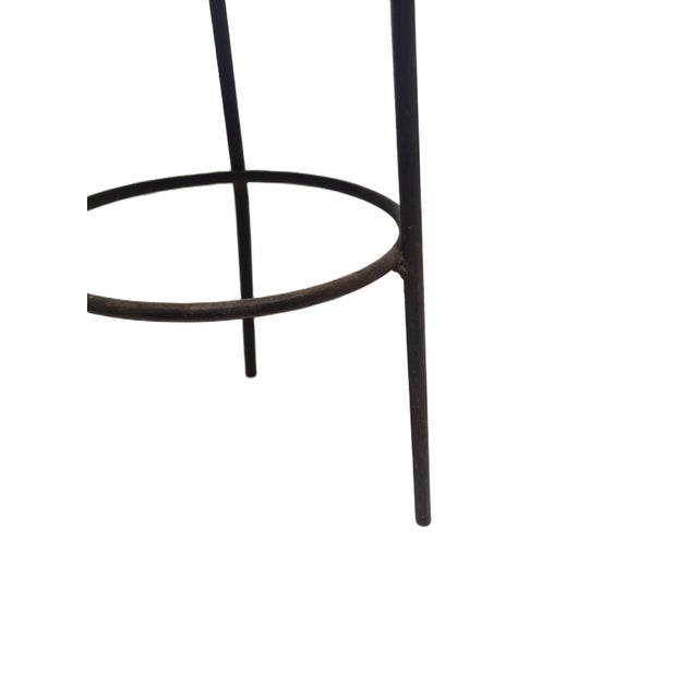 Postmodern Brutalist Iron and Wooden Plant Stand, Poland, 1970s For Sale - Image 4 of 7
