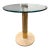 1980s Attributed to Leon Rosen for Pace Round Glass, Brass and Travertine Side Table For Sale