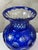Vintage Crystal Blue Vase, 1950s For Sale - Image 6 of 12