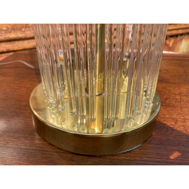 Gaetano Sciolari 1970s Glass Rod Table Lamp in the Style of Sciolari For Sale - Image 4 of 9
