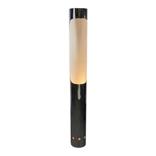 Modernist Italian Chrome Cylinder Floor Lamp For Sale