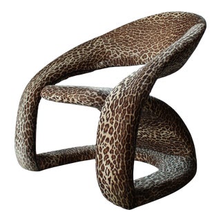 1980s Post Modern Cantilever Tongue Chair For Sale