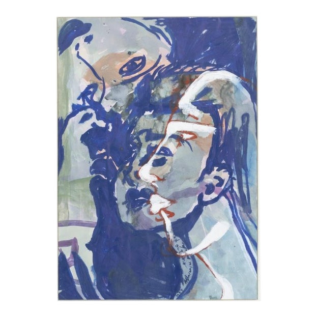 Graça Morais, Composition, 1980s, Mixed Media on Paper For Sale