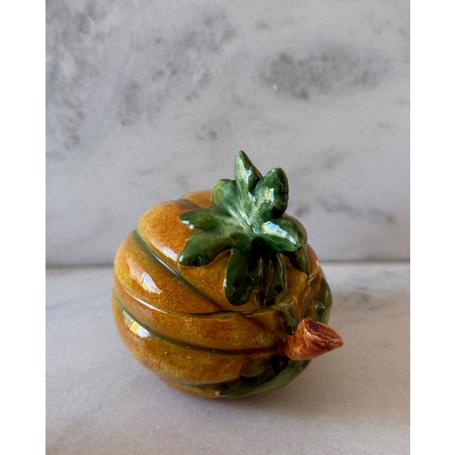 Green Set of 3 Italian Lidded Fruit Dishes For Sale - Image 8 of 13