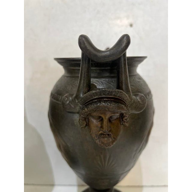 Patinated Spelter Vases, 19th Century, Set of 2 For Sale - Image 10 of 12