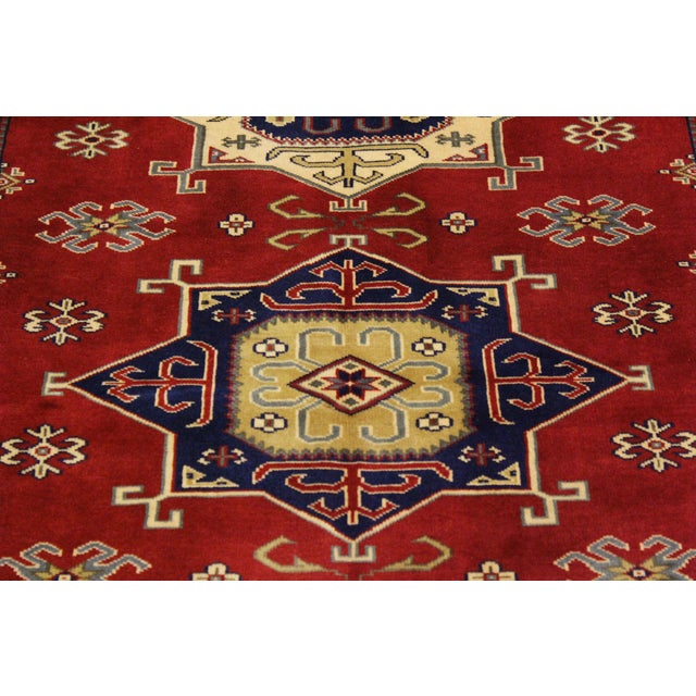 Rustic Shirwan Red/Beige Wool Rug - 4'1''x5'10'' For Sale In New York - Image 6 of 10