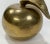 Brass Vintage Oversized Brass Apple Paper Weight W/ Exaggerated Stem For Sale - Image 8 of 9