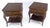 Pair of Thomasville Fine Inlayed Tops Cabriole Legs One Drawer End Tables MINT