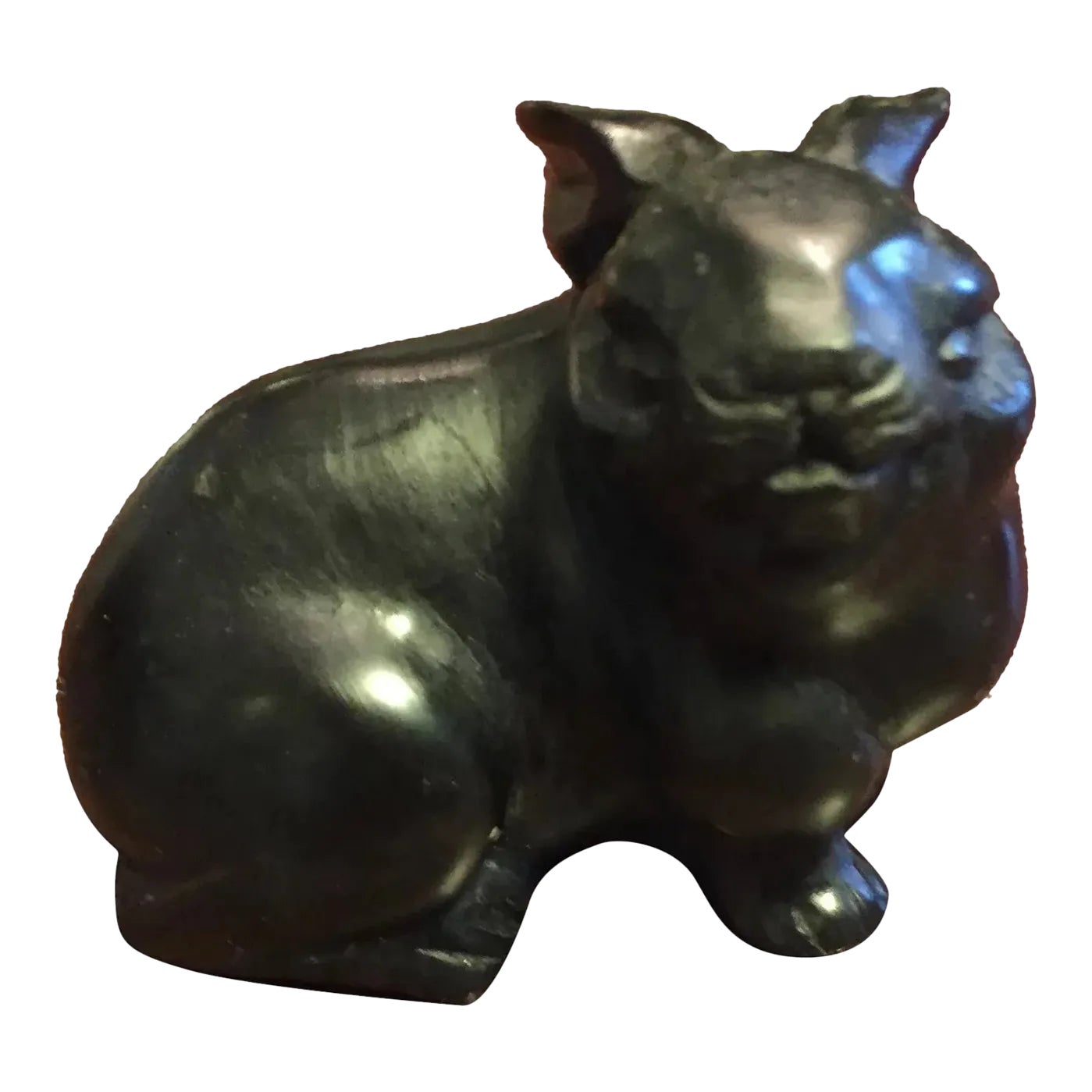 19th Century Chinese Hard Stone Carving of a Rabbit or Hare | Chairish