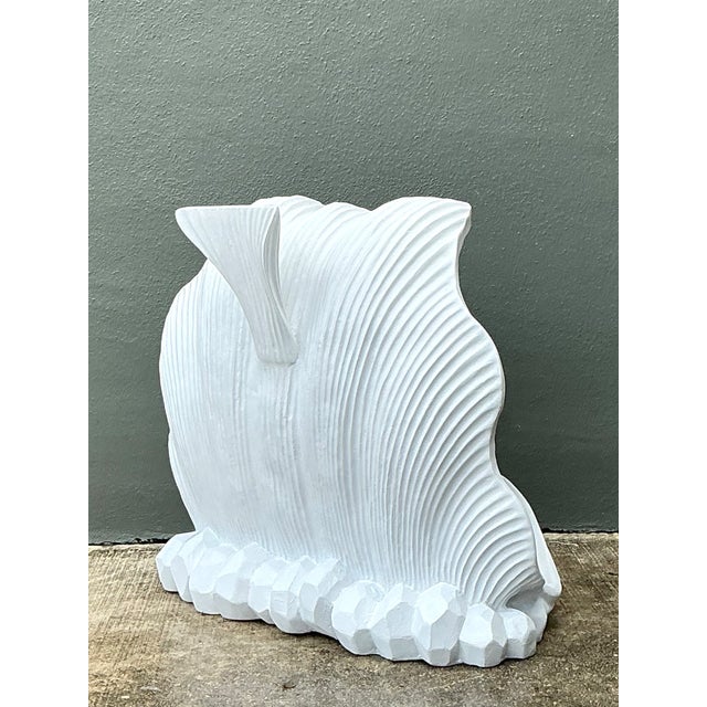 Vintage White Clam Shell Table Pedestals - Pair For Sale - Image 4 of 15