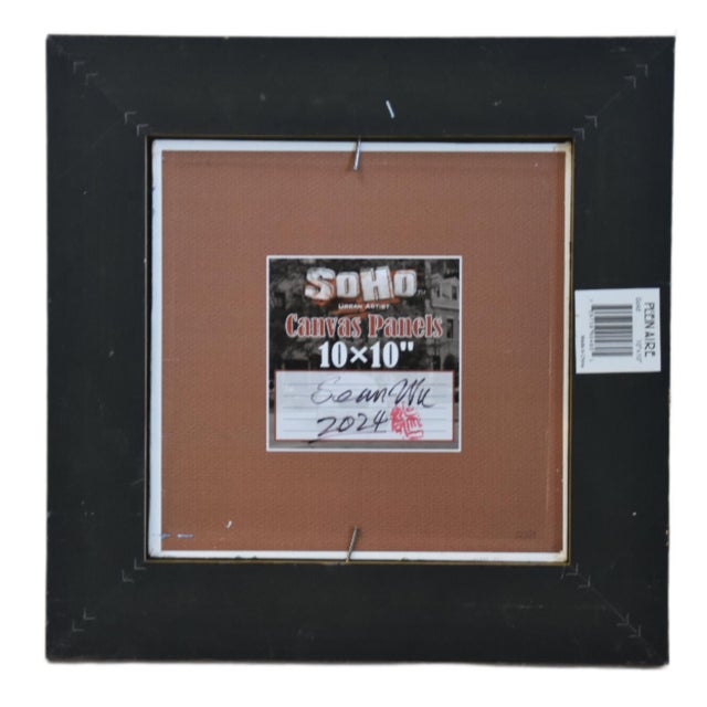 Bouquet of Pastel Roses Floral Vase Painting Including the Antiqued Gold Wood Frame For Sale - Image 4 of 5