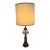 1960s MCM Neoclassical Column, Torchiere Stiffel Table Lamp, French Empire Style, Brass Finish & Glass 3-Way Elc. For Sale