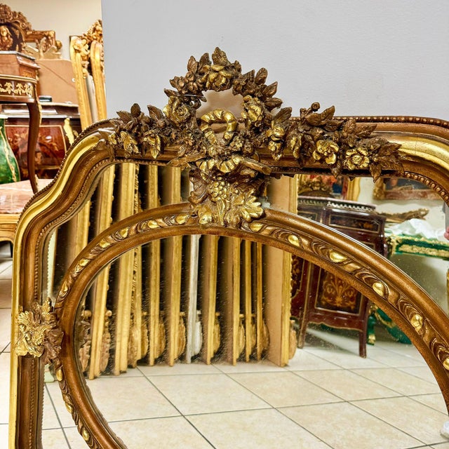 Baroque Baroque Style Copper and Gold Wall Mirror For Sale - Image 3 of 8