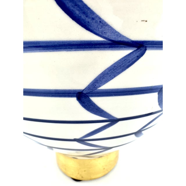 Vintage Abigails Artisanal Italian Hand-Painted Ceramic Bowl With Gold Leaf Detailing For Sale In Little Rock - Image 6 of 11