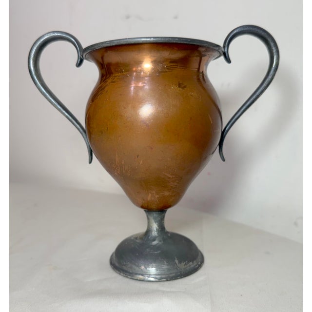 American Antique 19th Century Hand Engraved Bronze Pewter Shot Put Award Trophy Urn Prize For Sale - Image 3 of 10