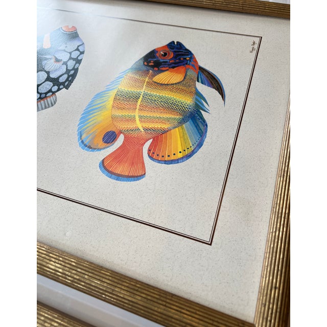 Late 20th Century 'Tropical Fish 1 & 2' Art Prints by Maggie Riegler - Pair For Sale - Image 9 of 11