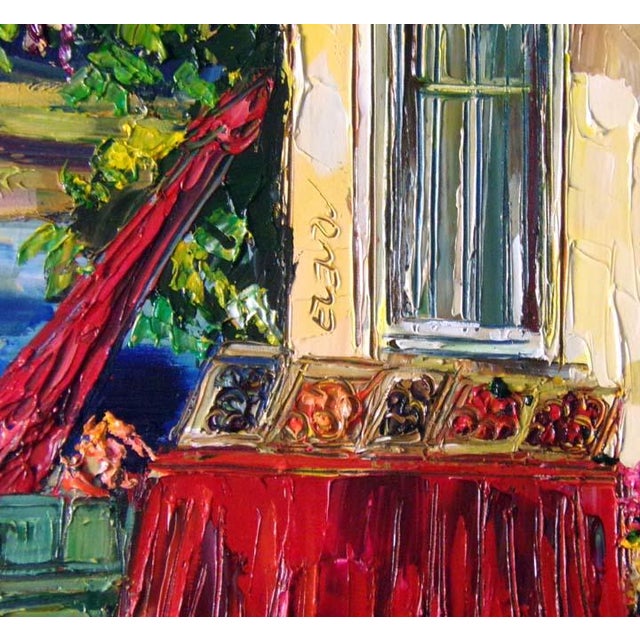 Maya Eventov "Untitled" Original Acrylic on Canvas, H.Signed 364903161 49"x37" For Sale - Image 4 of 6