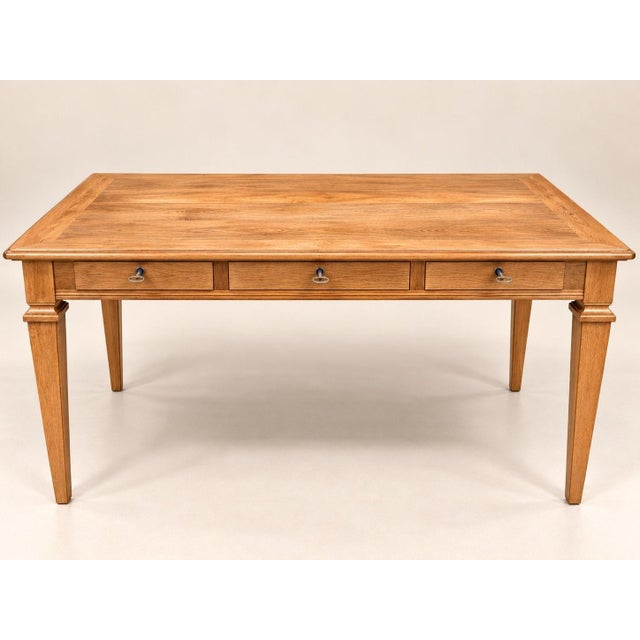 1950s Louis XVI Style Oak and Veneer Desk, 1950s For Sale - Image 5 of 5