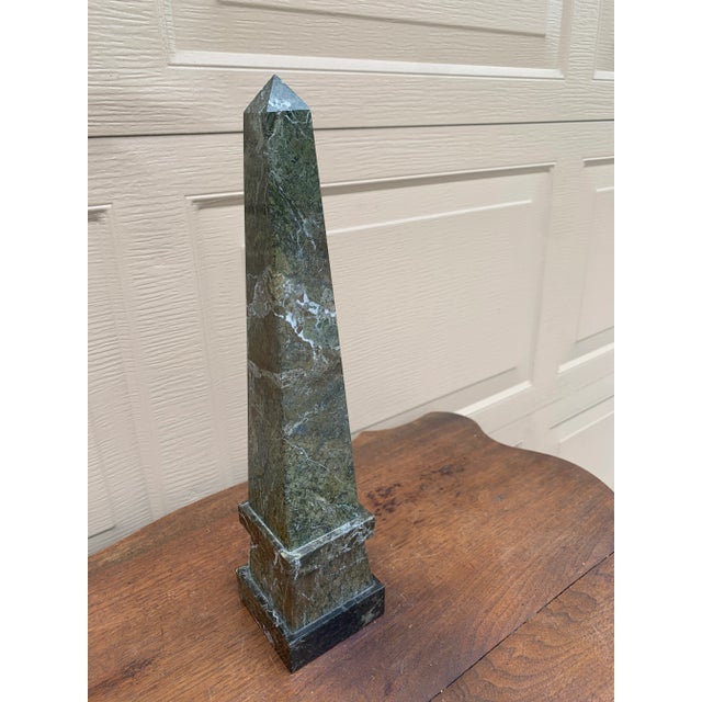 Marble Obelisk With Dramatic Black, Brown, and Grey Veining For Sale - Image 4 of 10