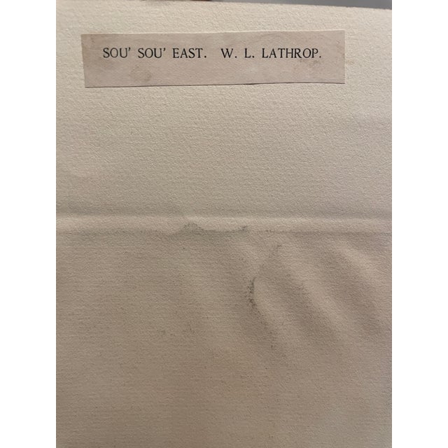 1891 William Langston Lathrop Sou' Sou' East Etching For Sale - Image 4 of 4