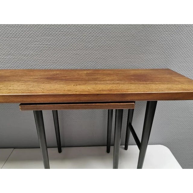 Jason Møbler Nesting Tables with Black Legs by Kurt Østervig for Jason Møbler, Denmark, 1960s, Set of 3 For Sale - Image 4 of 11