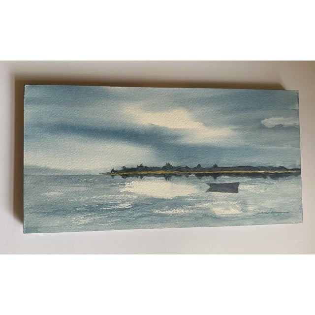 Maybe it’s the introvert in me that finds a lone boat on the water so appealing. Signed and ready to frame. Nancy Smith...