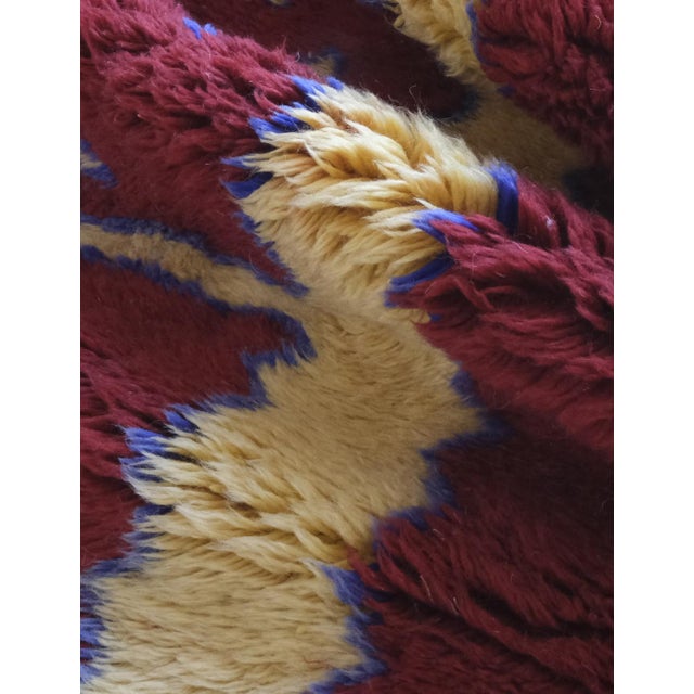 2020s Red Contemporary Beni M'Rirt Wool Rug - 9.8 X 7.1 Ft For Sale - Image 5 of 10