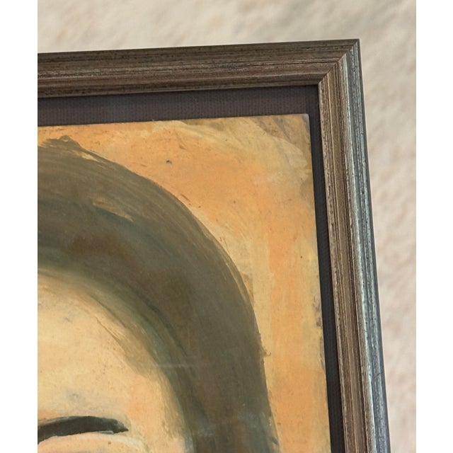 Mid-20th Century Framed French Parisian Female Portrait Painting For Sale - Image 11 of 16
