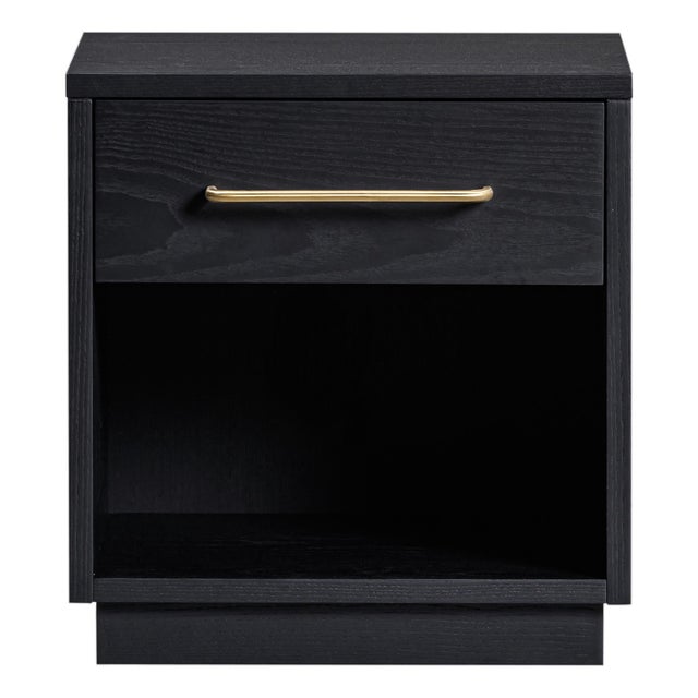 Marlow Black Wood Nightstand For Sale
