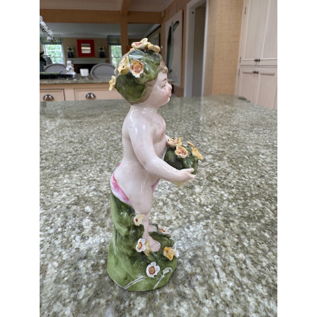 Traditional Porcelain Cherub For Sale - Image 3 of 6