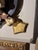 Hand Sculpted, Carved and Parcel Gilt Skull and Crossbones Memento Mori Mounted on a Decorative Plaque For Sale In Palm Springs - Image 6 of 11