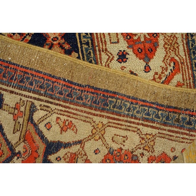 Splendid Tan Beige, Blue and Red Color With Medallion Design Antique N W Persian Serab Rug For Sale - Image 9 of 9