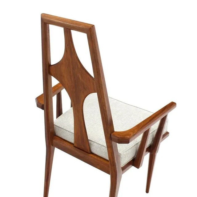 Textile Swedish Dining Chairs New Upholstery - Set of 6 For Sale - Image 7 of 11