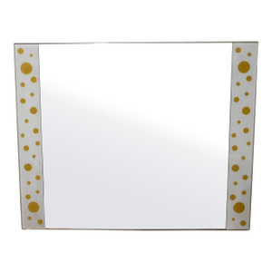 Large Vintage Mirror With Decorative Hand Painted Side Panels