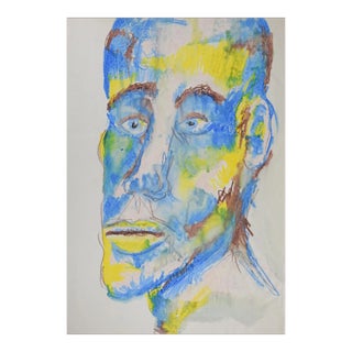 Late 20th Century Fauvist Abstract Portrait Painting For Sale