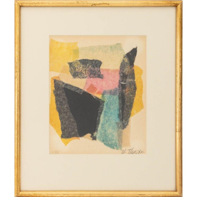 Walter Thrift (American, 1922-1969), Pair of Abstract Compositions, Mixed Media Collages, one signed lower left and one...